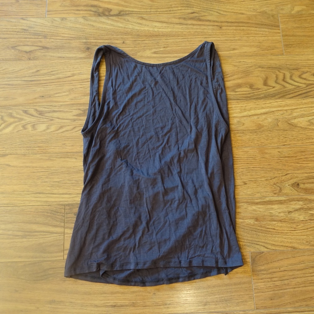 Blink Gray Low Cross Wrap Back Tank